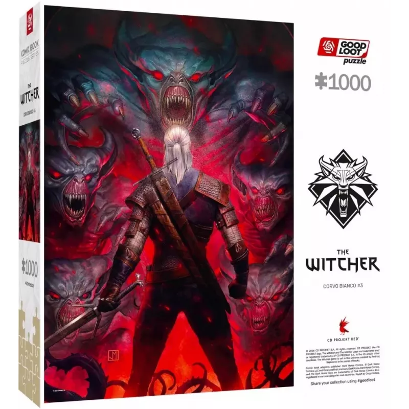 Good Loot komiksų dėlionė: The Witcher (Wiedźmin) Corvo White, 1000 dalių