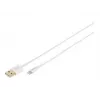 DIGITUS - Lightning laidas - Lightning (kištukas) į USB-A (kištukas) - 1,0 m - Dviguba izoliacija - Baltas - Lietas - Apple iPad/iPhone/iPod (Lightning) (DB-600106-010-W)