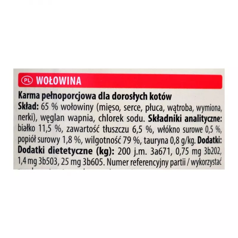 Šlapias kačių ėdalas Animonda Carny 200 g – jautiena, be grūdų, be glitimo, suaugusioms katėms, tinka maisto alergijai