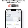 MERCUSYS Halo H85X maršrutizatorius (3 vnt.) – dviejų juostų „Wi‑Fi 6“ (802.11ax), 2,4/5 GHz, iki 2402 Mbps, 3 LAN prievadai, baltas