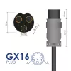 Akyga AK-EV-05 elektrinio dviračio įkroviklis 48 V akumuliatoriams, 54,6 V / 2 A, 110 W, GX16 12 mm lizdas, 1 m