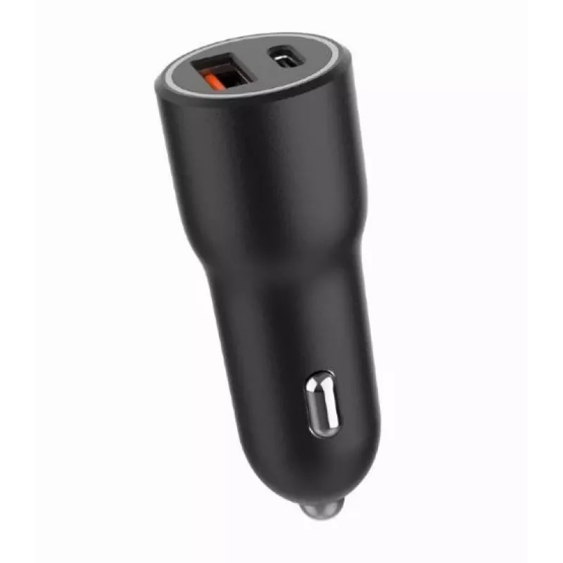 Automobilinis įkroviklis Gembird TA-UC-AC2PDQC38-CAR-01, USB-C, 38 W, 12–24 V, juodas