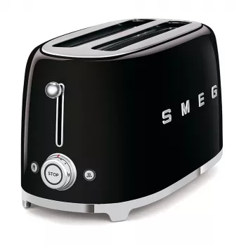 Smeg TSF02 skrudintuvas 4 riekėms - juodas/lakuotas/41x20.8x21.5 cm/6 skrudinimo lygiai/1500W