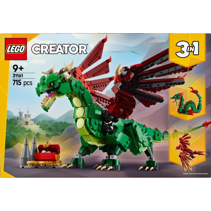LEGO Creator 3 viename 31161 Viduramžių drakonas
