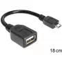 DeLOCK 83293 USB OTG kabelis, Micro-USB B (K) į USB 2.0 A (L), 0,18 m