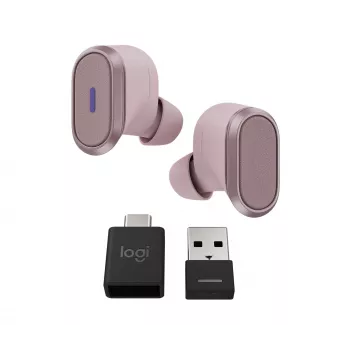 Logitech Zone True Wireless, belaidės ausinės, ANC, rožinė, In-Ear, Bluetooth, 985-001090