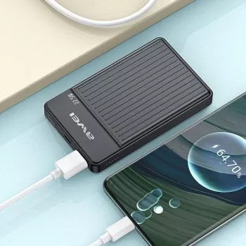 Awei PowerBank MagSafe P33K 10000mAh 22.5W Juoda/Juoda