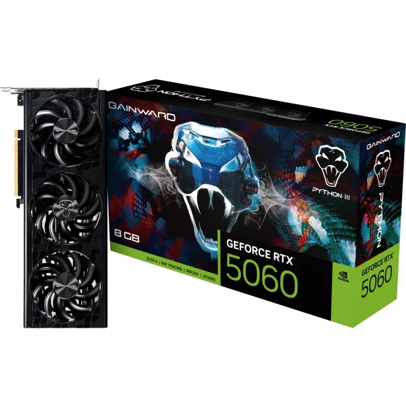 Gainward GeForce RTX 5060 Python III 8 GB GDDR7 vaizdo plokštė