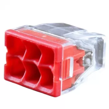 Hismart EL240432 – universalus laidų jungiklis, 6 x 0,5–2,5 mm², 24 A, 450 V, 100 vnt.