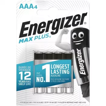 Energizer MAXPLUS AAA 4 vnt. šarminės baterijos, 1,5 V, vienkartinės