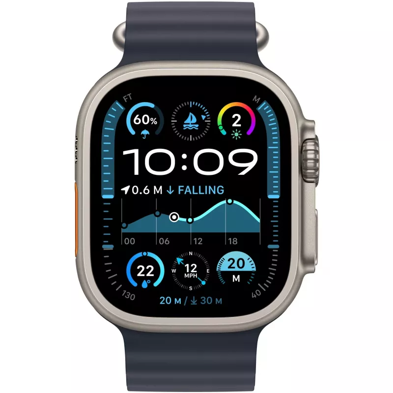 Navy Ocean Band 49 mm – Natūralaus titano apdaila