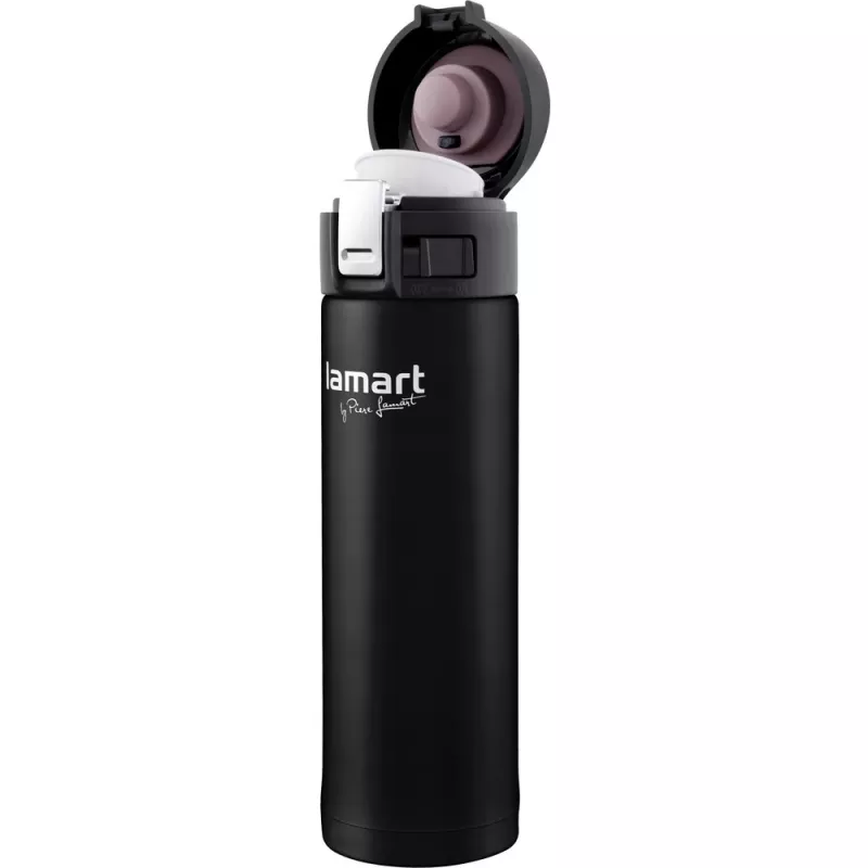 Termopuodis LAMART LT4045 400 ml nerūdijančio plieno vakuuminis izoliuotas kelioninis puodelis, Ø 6,4 cm