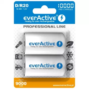Įkraunama baterija everActive EVHRL20-10000 D NiMH 1,2 V 2 vnt.