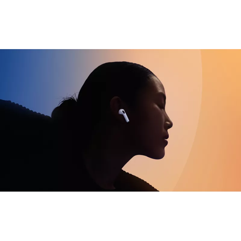 Apple AirPods 4 Belaidės ausinės į ausis – pokalbiams, muzikai, sportui ir kasdienai, baltos, Bluetooth