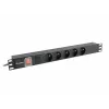 Lanberg PDU-05E-0200-IEC-BK maitinimo skirstytuvas (PDU) 5 AC lizdų 1U juodas