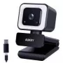 Aukey PC-LM6 Stream Series su žiedine šviesa Full HD internetinė kamera su 1/3-CMOS jutikliu juoda