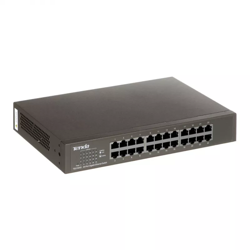 Nevaldomas jungiklis TENDA TEG1024D 24 prievadų Gigabit Ethernet, 48 Gbps, 8000 MAC lentelė, mėlynas