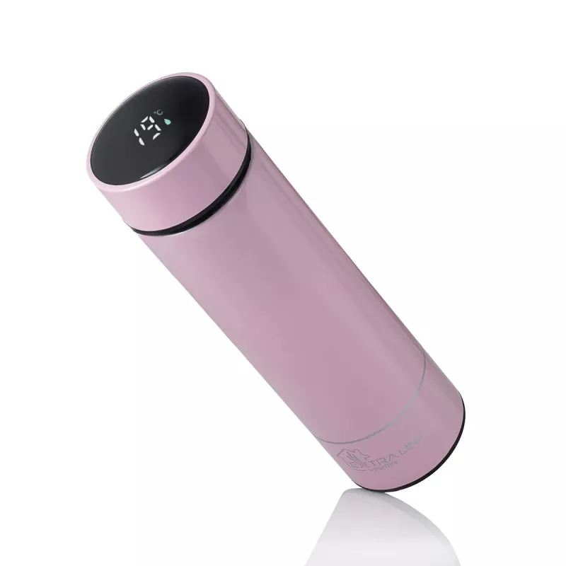 Extralink Smart Travel Termosas su LED Ekranu, Rožinis