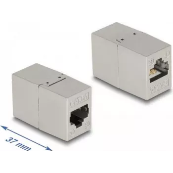 Adapteris RJ45 lizdas į RJ45 lizdą Cat.6A metalinis DeLOCK 87037