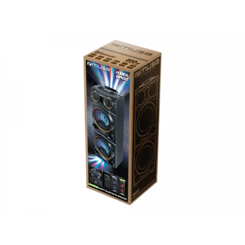 Muse M-1988 DJ nešiojama vakarėlių kolonėlė Juoda 800 W