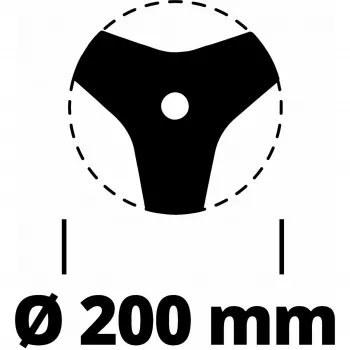Pjovimo diskas Einhell 3405083 nerūdijantis plienas 20 cm juodas