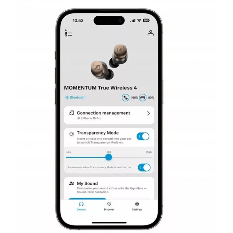 Sennheiser Momentum True Wireless 4 ausinės – Black Copper