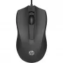 HP Wired Mouse 105, ambidekstrinė, optinė, USB-A, 1600 DPI, juoda
