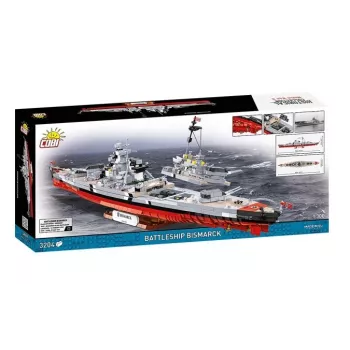 Statybinis rinkinys Cobi Mūšio laivas Bismarck modelis su 3204 detalėmis - Cobi CO BI-4860