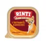 Šlapias šunų ėdalas RINTI Gold Mini — Kalakutiena su triušiu, pilnavertis pašaras, 100 g padėklas, mažiems suaugusiems šunims (5–10 kg)