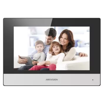 Hikvision DS-KH6320-WTE2 vaizdo domofono sistema 17,8 cm (7 inch) juoda, pilka