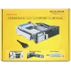 DeLOCK 5,25 colio mobilus krepšelis 1 x 2,5 colio + 1 x 3,5 colio SATA HDD ir 2 x USB 3.0 prievadai (47209)