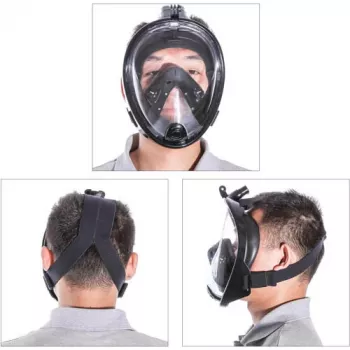 Kaukė nardymui su vamzdeliu Free Breath M2068G L/XL, juoda