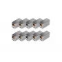 Digitus CAT 5e RJ45 modulinė jungtis, ekranuota, auksuoti kontaktai, sidabrinė, 10 vnt.