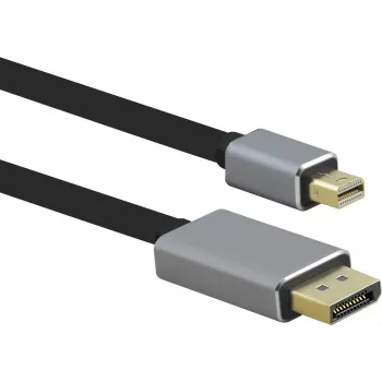 Helos 288472 Mini DisplayPort – DisplayPort kabelis 1 m juodas/pilkas