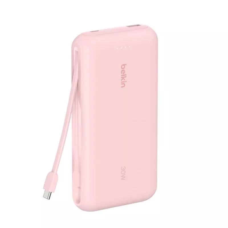 Belkin BPB024HQPK 10 000 mAh nešiojamas powerbankas su integruotu USB-C laidu, 20 W