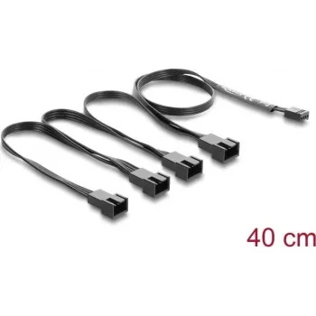 Vidinis maitinimo laidas DELOCK 84540 — 4 kontaktų PWM skirstytuvas į 4×4 kontaktų PWM, 0,4 m
