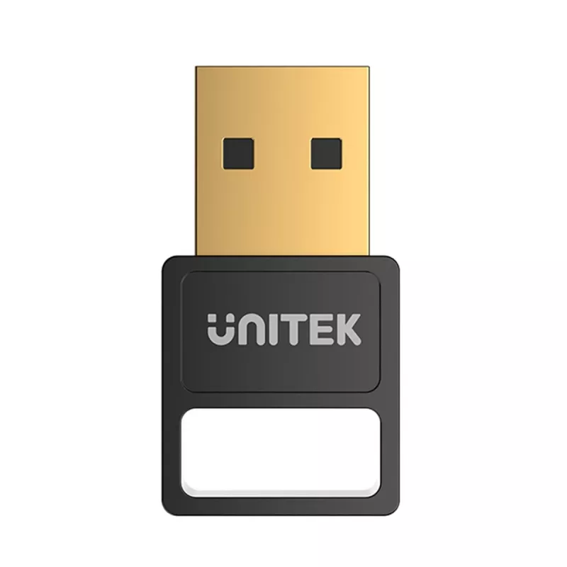 USB Bluetooth adapteris Unitek B105B — USB 2.0 Type-A, BLE 5.3, 3 Mbit/s, juodas, Plug-and-Play