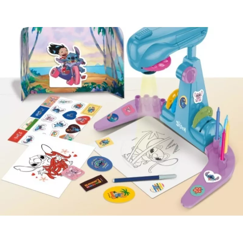Projektorius piešimui Stitch mokyklinis rinkinys