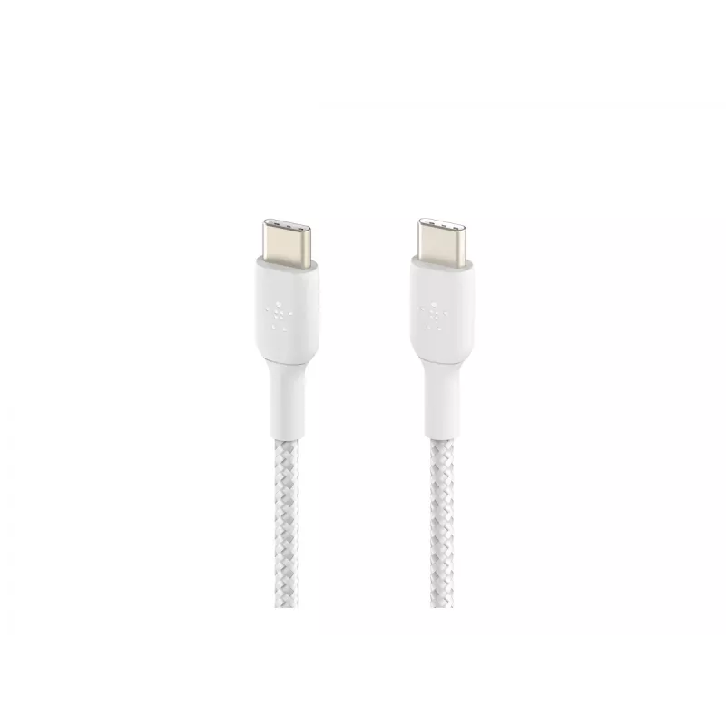 Pintas USB-C – USB-C laidas, 1 m, baltas