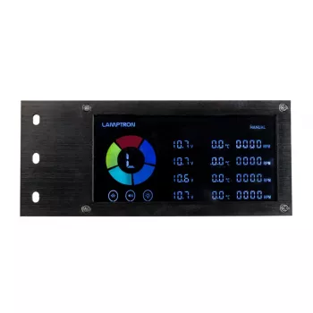 Lamptron SM436 PCI ventiliatorių ir RGB LED valdiklis, juodas