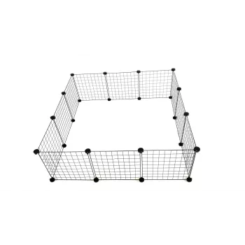 Šunų voljeras c&c Modular 145×75×37 cm – vidaus / lauko narvas, modulinė konstrukcija, juoda