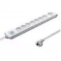 Apsauginis įtampos filtras Qoltec 50293 Baltas 8 AC lizdai 230 V