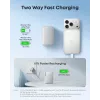 Power bank Anker A1638 10000 mAh, 45 W bendra galia, baltas, su įmontuotu ištraukiamu USB-C laidu