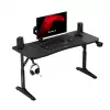 Gaming stalas huzaro Hero 3.6 – stačiakampis 1400×600 mm, aukštis reguliuojamas 560–790 mm, juodas, H kojos, 15 mm stalviršis