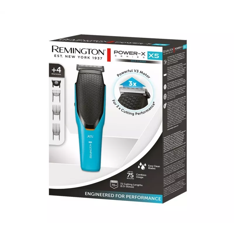Kirpimo mašinėlė Remington Power-X Series HC5000 X5 juoda mėlyna