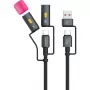 USB-C laidas 4smarts 541060 USB 2.0 1 m USB-C juodai pilkas