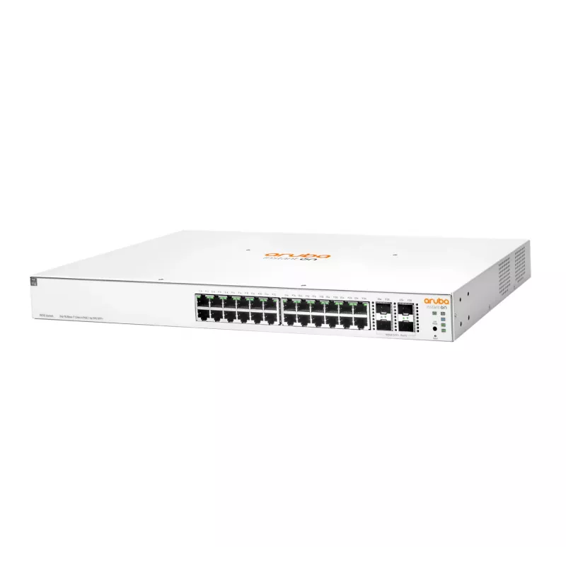 HPE Aruba Networking Instant On 1930 24G Class4 PoE 4SFP/SFP+ 370W valdomas L2+ Gigabit Ethernet (10/100/1000) maitinimas per Ethernet (PoE) 1U balta