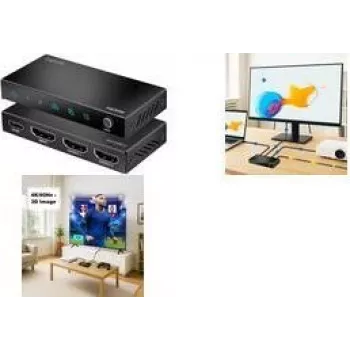 HDMI skirstytuvas, 1x2 prievadai, 4K/60 Hz, HDCP, EDID, HDR, CEC, keitiklis (HD0066)