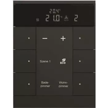 Busch-Jaeger HVAC-Slave-Device 6-way, BE, juoda, matinė SBS/U6.0.11-885 (2CKA006330A0034)