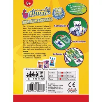 Amigo 6 nimmt! 30 Jahre-Edition, kortų žaidimas